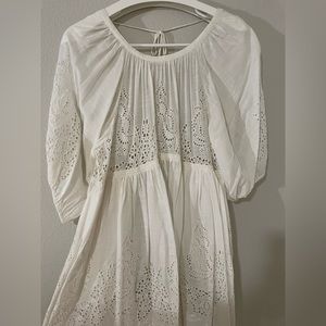 Free People boho white dress like new